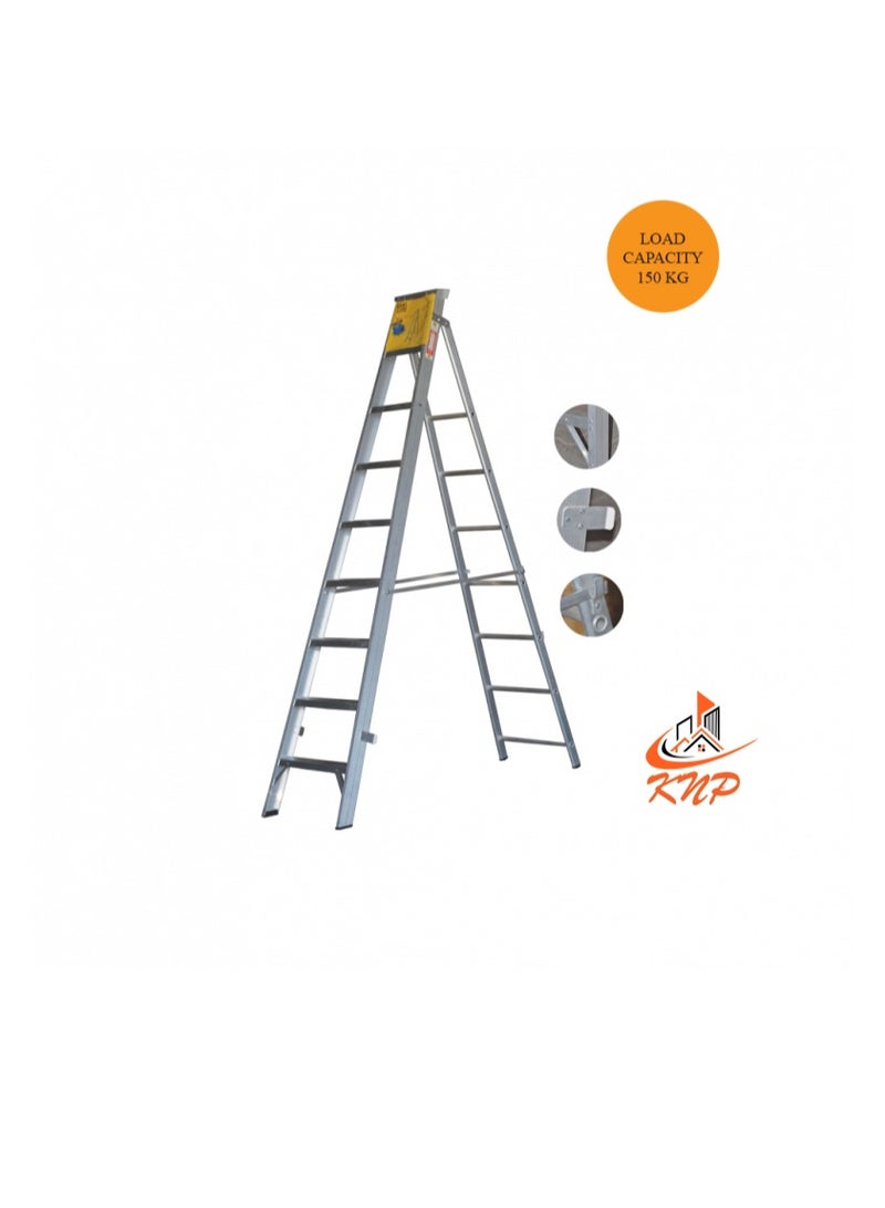 KNP Heavy Duty Dual Purpose Aluminum Ladder 10 STEPS  - Image 1
