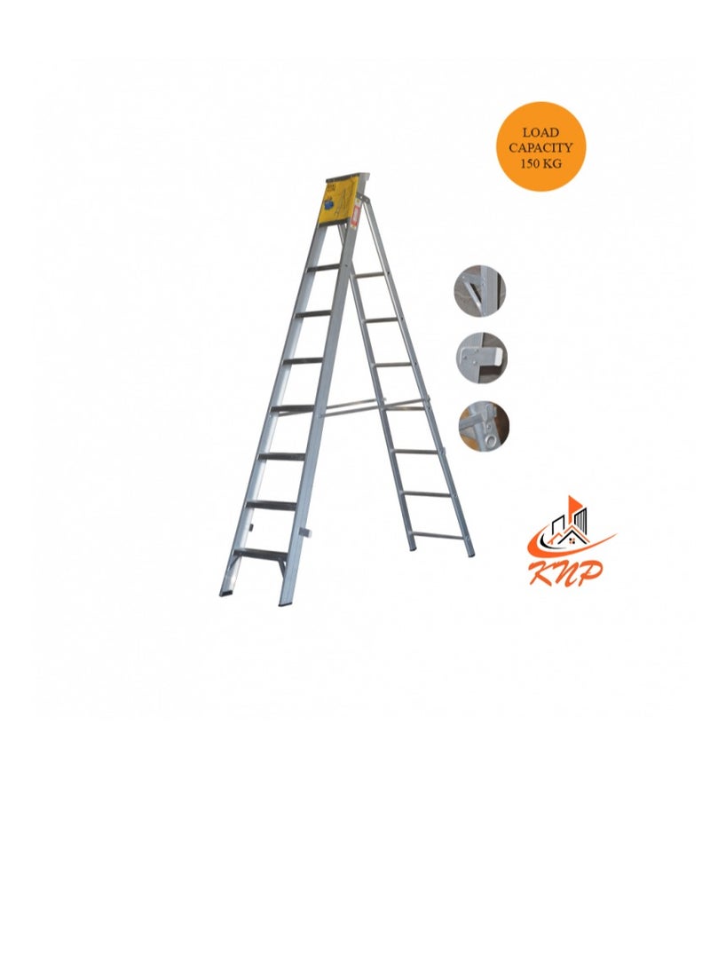 KNP Heavy Duty Dual Purpose Aluminum Ladder 10 STEPS  - Image 3