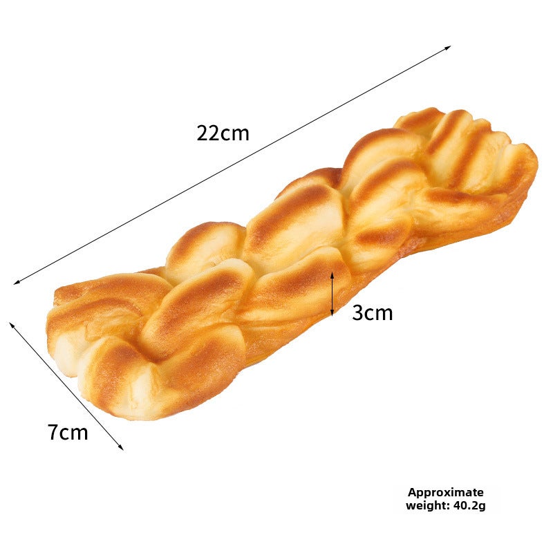Realistic Caterpillar Bread Cake Model Medium Twist Bread