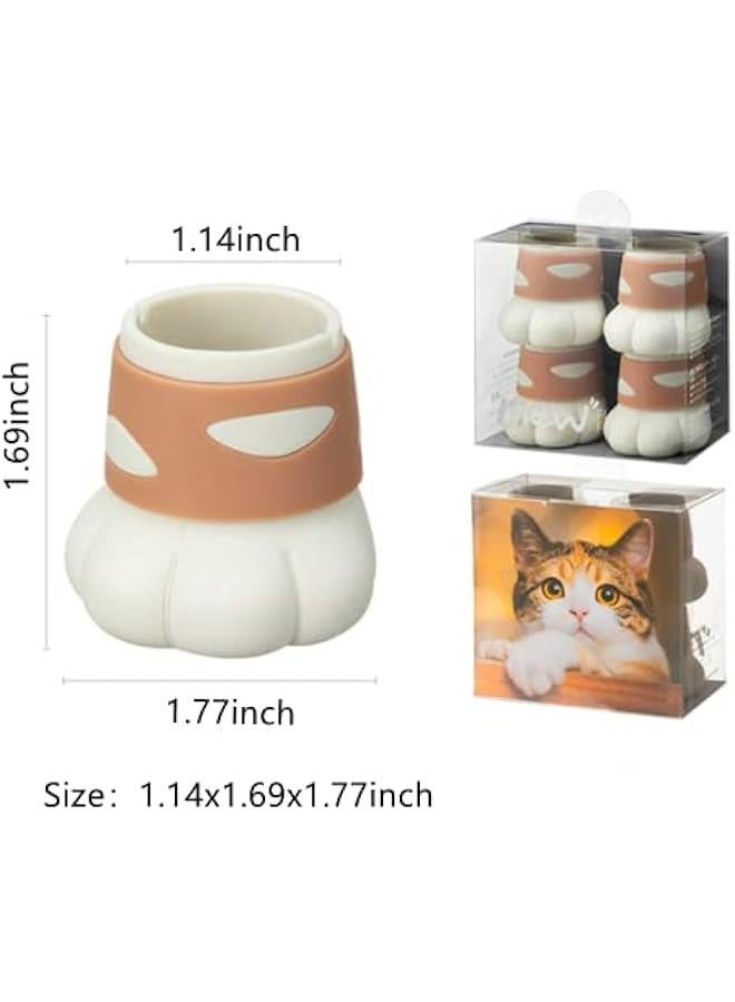 Silicone Chair Leg Caps Protect Hardwood Floors and Furniture, Reduce Noise, 4PCS/Pack - Image 3