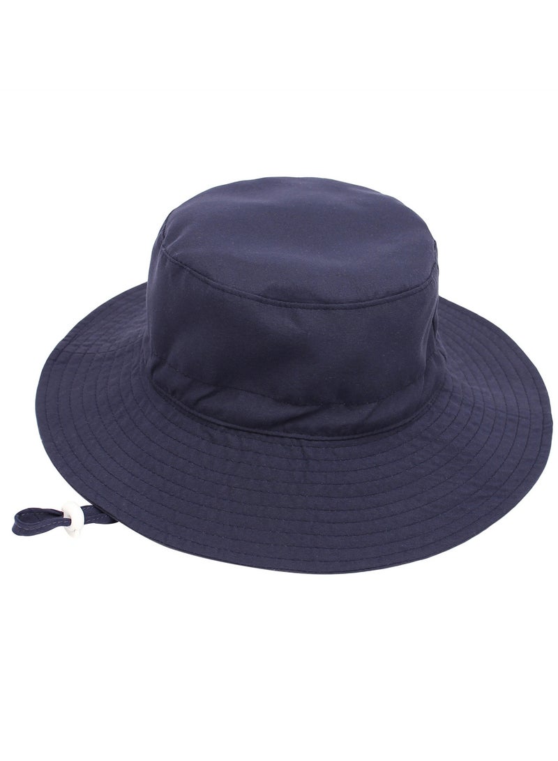 قبعة دلو صيفية للأطفال بحواف واسعة قبعات شاطئية قابلة للتعديل للأولاد والبنات قبعة شاطئية لحماية من الشمس قبعات للأطفال (أزرق داكن - م) - Image 2