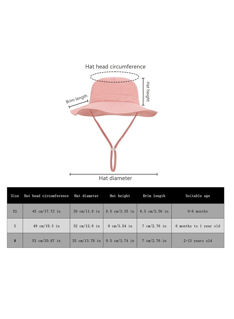 قبعة دلو صيفية للأطفال بحواف واسعة قبعات شاطئية قابلة للتعديل للأولاد والبنات قبعة شاطئية لحماية من الشمس قبعات للأطفال (أزرق داكن - م) - Image 3