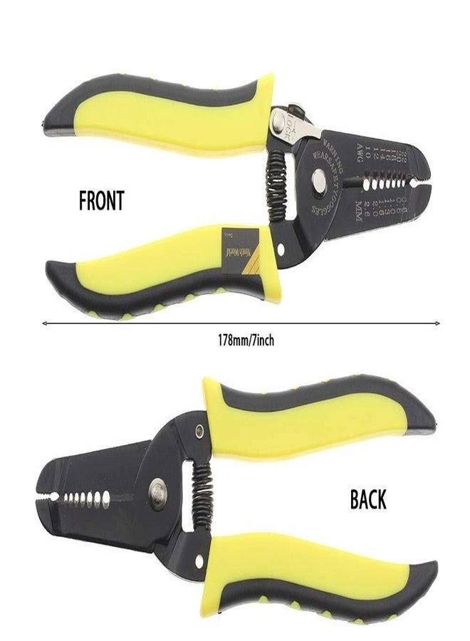 Digital Craft 2Pc Combo 8inch Multi Pliers Wire Stripper Electrician Wire Cutter Plier Crimping Nipper Hand Tools with Wire Stripper - Image 3