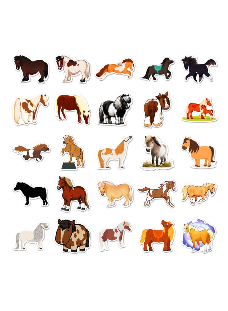 50Pcs Pony Stickers Waterproof Vinyl Decals for Cup Water Bottles Laptop Luggage Computer Mobile Phone Guitar Skateboard Decoration - Image 3