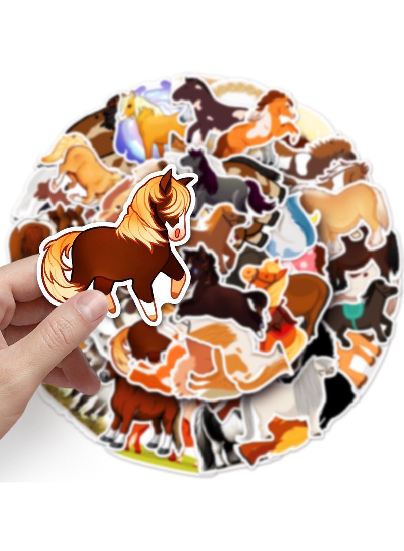 50Pcs Pony Stickers Waterproof Vinyl Decals for Cup Water Bottles Laptop Luggage Computer Mobile Phone Guitar Skateboard Decoration - Image 5