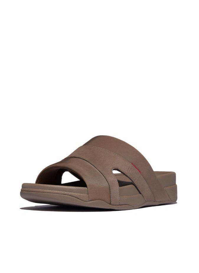 FitFlop - 049-824 Fitflop Men Sandals Freeway Iii Mens Leather-Mix Slides - Java Java GV4-C75 Brown - Image 1