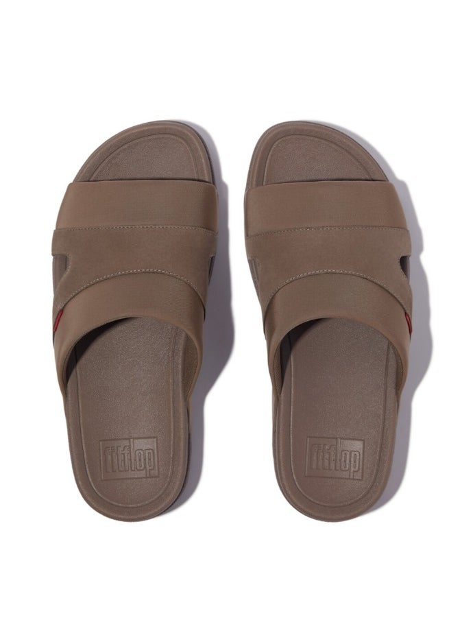 FitFlop - 049-824 Fitflop Men Sandals Freeway Iii Mens Leather-Mix Slides - Java Java GV4-C75 Brown - Image 1