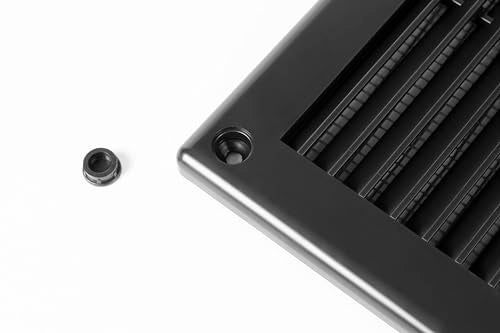 Awenta 8" x 8" Inch Square Plastic Black Ventilation Grille with Mesh - Intake, Exhaust, Dryer Soffit Air Vent Cap - HVAC Ceiling Register Vent Cover - Crawl Space Exhaust Wall Vent Hose - Image 4