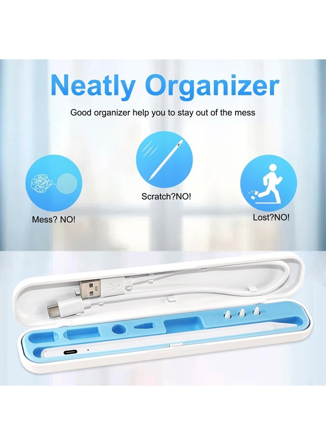 Muyixin قلم ستايلس لجهاز آيباد من أبل، شحن سريع لقلم آيباد من أبل مع رفض راحة اليد وحساسية الميل - قلم لجهاز آيباد 10/9/8/7/6، آيباد برو 12.9"/11"، آيباد ميني 6/5، آيباد إير 5/4/3 - Image 3