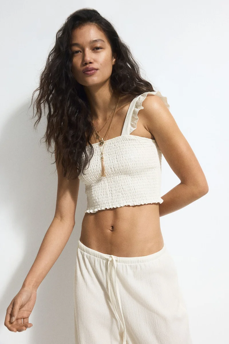 H&M Smocked cropped top