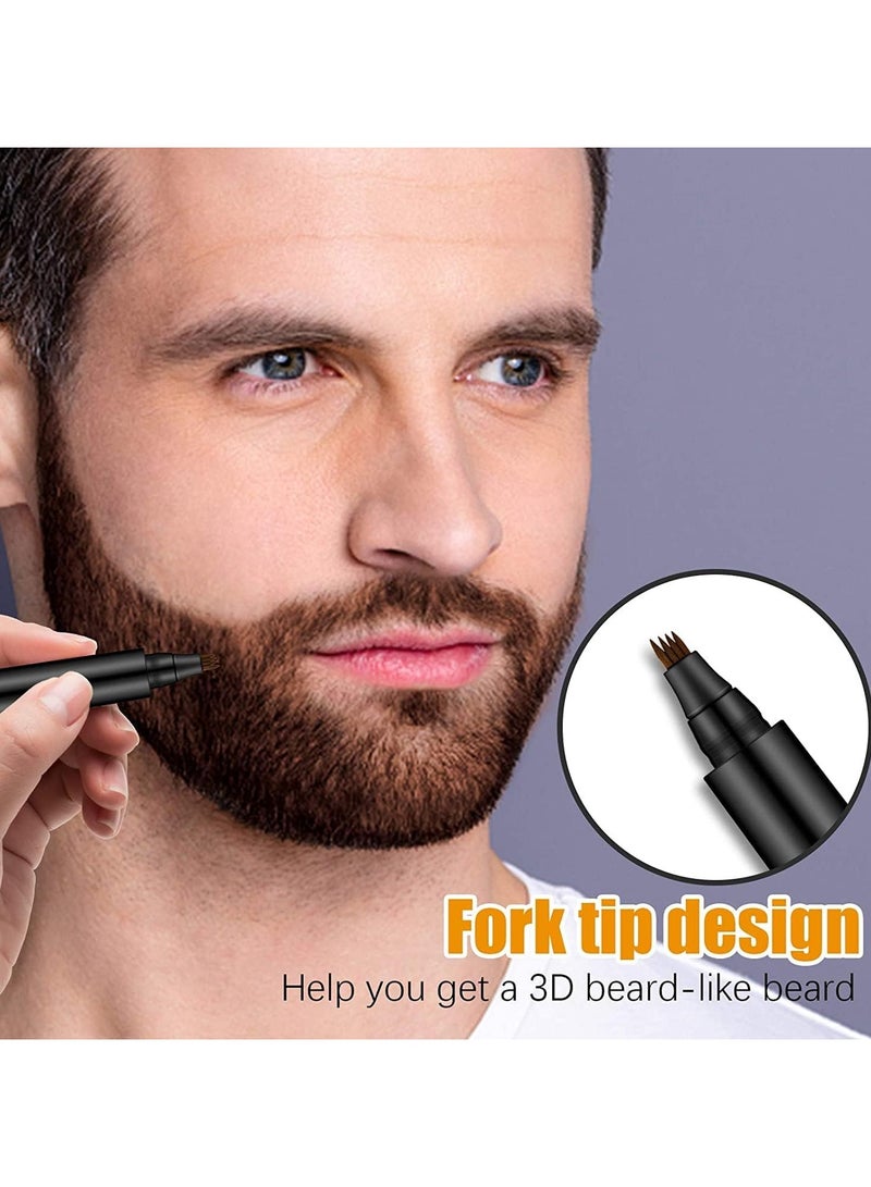 Kimaya Beard Pencil Filler For Men, Natural Beard Pen, Waterproof & Long Lasting Natural Makeup Beard Pen For Moustache & Eyebrows (Dark Brown) - Image 4