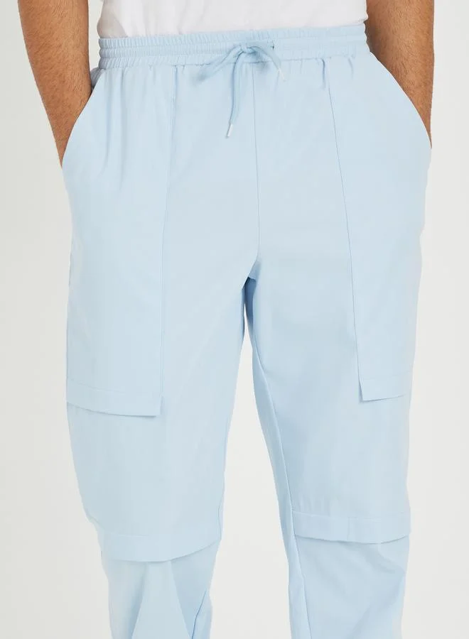 Styli Active Blue Cargo Activewear Track Pants for Men | Best Price UAE