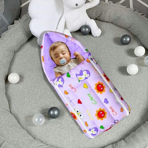 ParentsLap Gem Baby Sleeping Bag Cum Carrying Bag (Purple) - Image 2