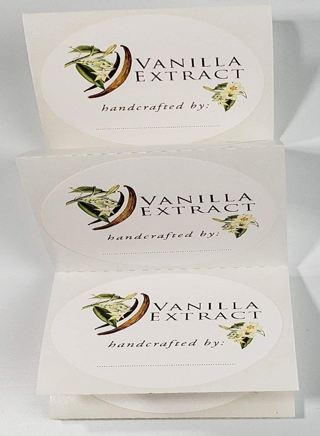 Nancy Nikko Vanilla Extract Labels (botanical) - Pack of 18. Size >> 2" ROUND Fill in Style - Image 3