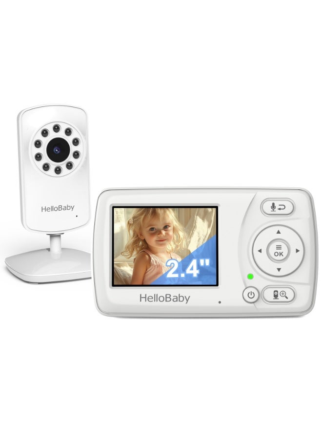 Hellobaby HB30 2025 Model Video Baby Monitor 2.4'' LCD Display Screen with Camera, Infrared Night Vision, Two Way Talk, VOX Mode, Built-in Lullabies, Long Range 1000 Feet and Temperature Monitoring - Image 1