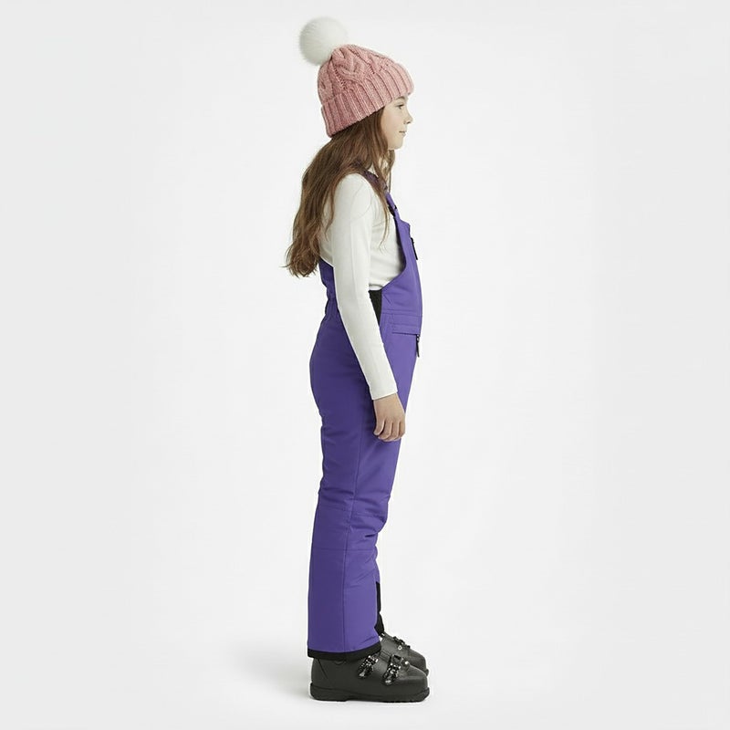 Arctic Quest Boys Girls Unisex Classic Ski & Snow Bib Overall Winter Snowsuit Water-Resistant Windproof Outdoor Rain Bib, Vibrant Lavender, 10-12 - Image 2