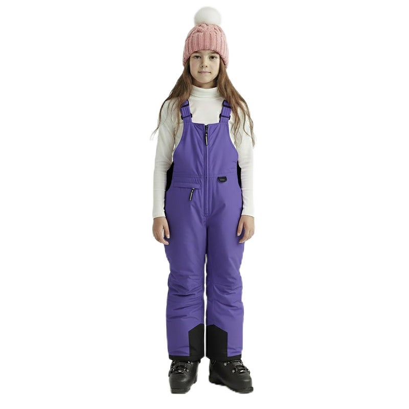 Arctic Quest Boys Girls Unisex Classic Ski & Snow Bib Overall Winter Snowsuit Water-Resistant Windproof Outdoor Rain Bib, Vibrant Lavender, 10-12 - Image 1