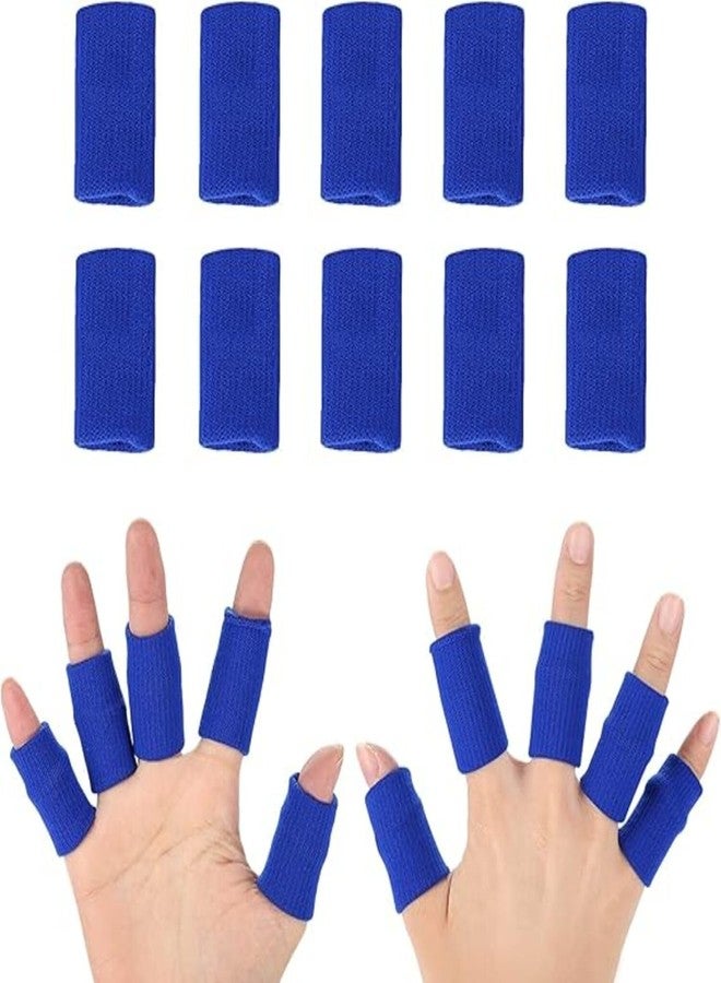 INSIME Finger protector for cricket, volleyball | Finger tape for cricket fielding finger cover bandage | Finger support for pain relief basketball volleyball finger protection | (Pack of 10) (Blue) - Image 1