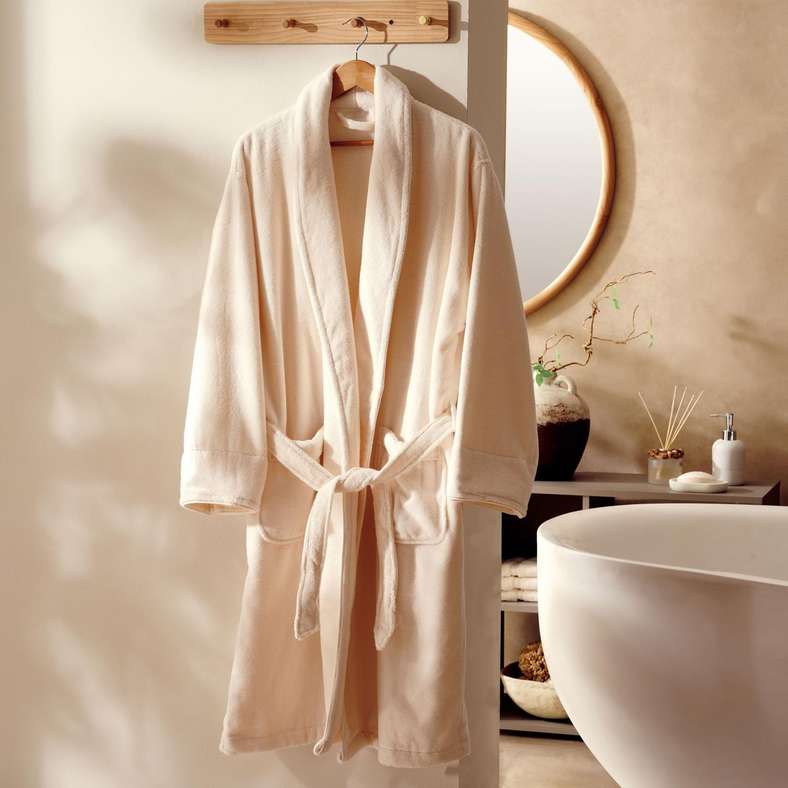 Pan Home Luxury Bathrobe for Women - Cream