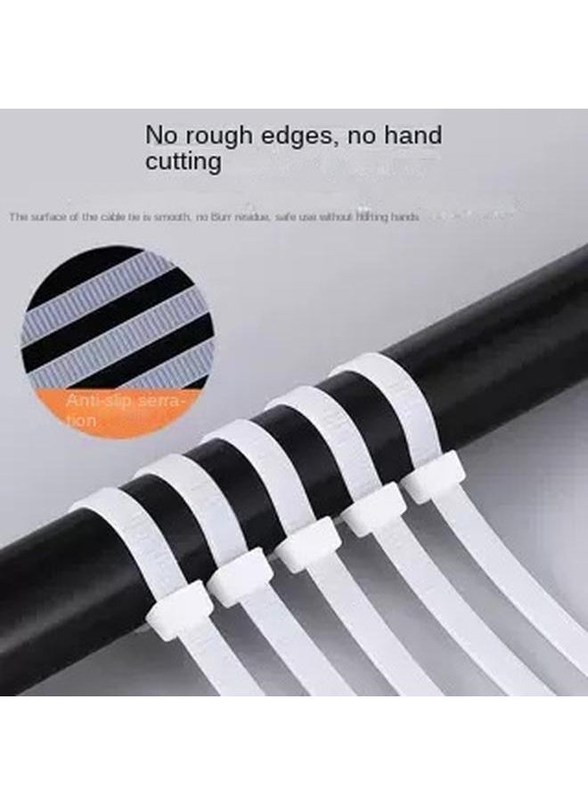 Bluejw Self-locking Bili Plastic White Nylon Cable Tie Strap Cable Tie High Temperature Resistant Thick Buckle  - Image 5