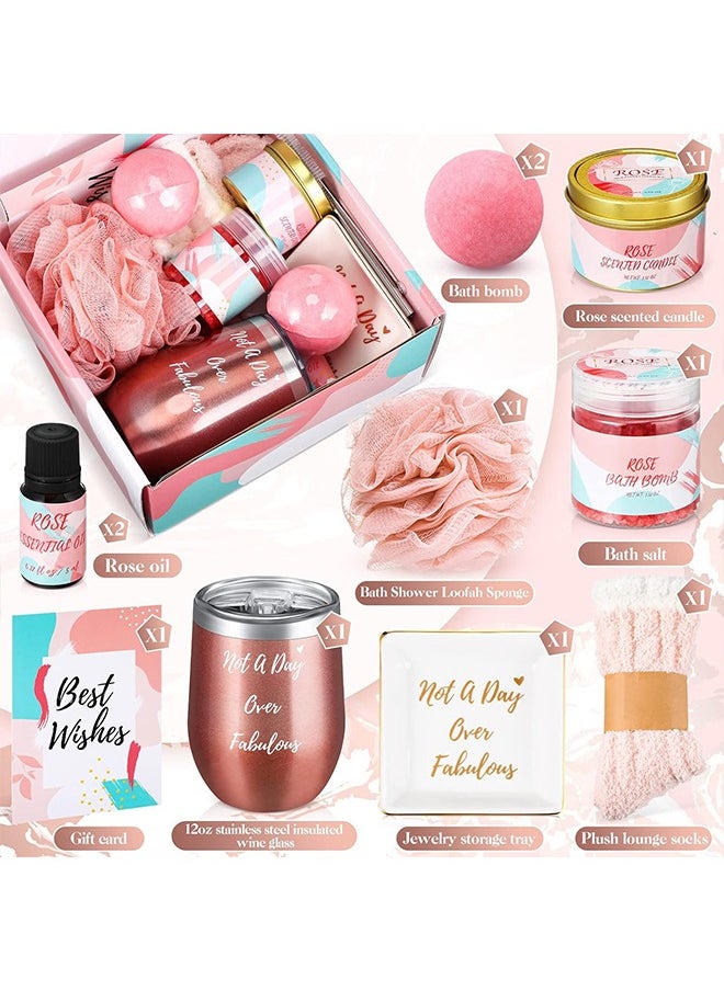 Beauenty 11PC Scented Candles & Bath Bombs Set,Bubble Bath Set Gifts for Women,Relaxing Spa Gift Set for Women (pink rose)  - Image 5