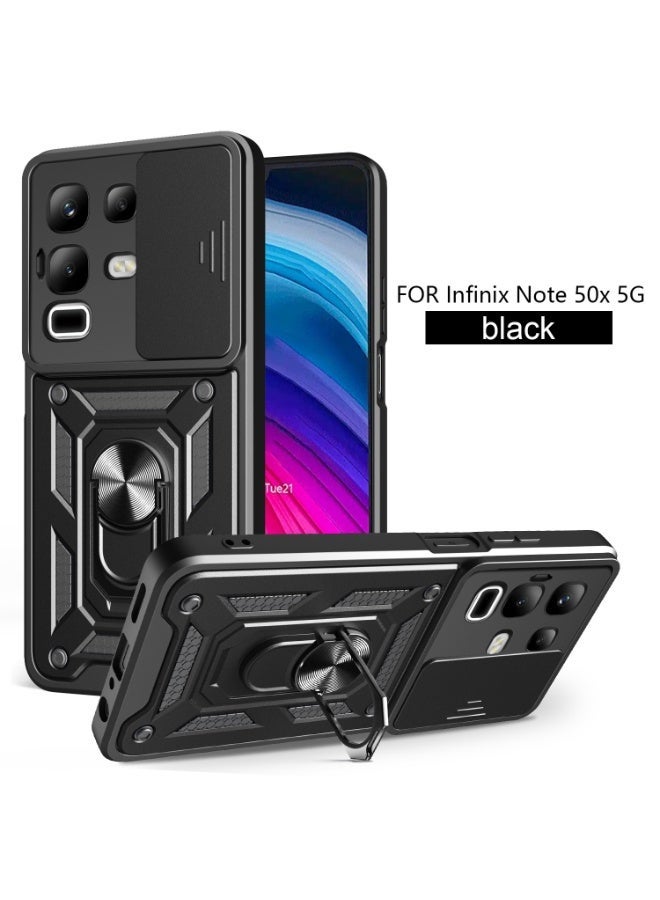 Fankalo Phone Cover for Infinix Note 50x with Slide Camera Cover Drop Protective Phone Case with Magnetic Car Mount Holder - Image 1