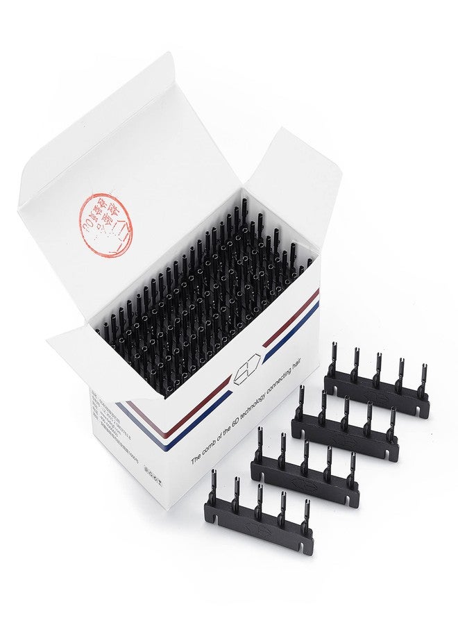 6-Domideance Second Generation of 6D Buckle Row，Secondary Replacement Use，Five Bunches in a Row， Black(40pcs) - Image 1