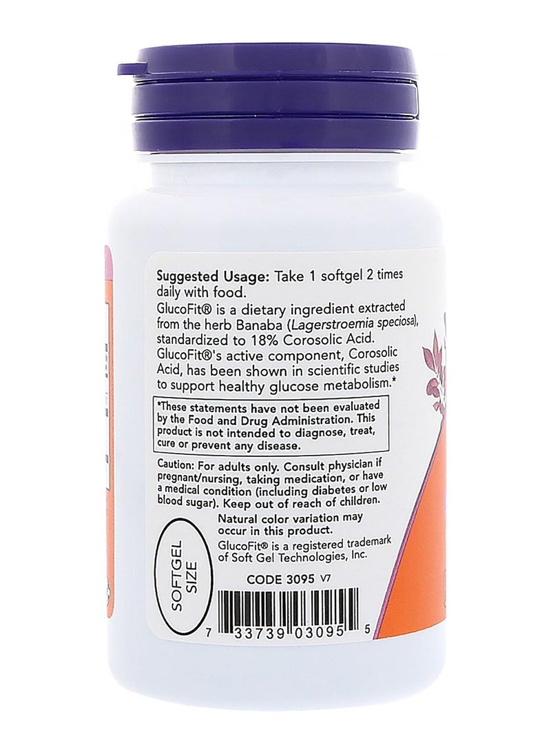 now Ments Glucofit With 18% Corosolic Acid 60 Softgels - Image 3