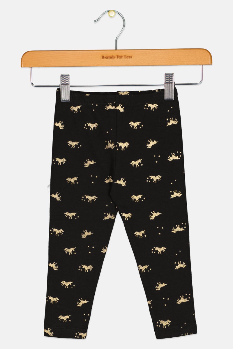 Fox Toddlers Girl Allover Print Pull On Pants, Multicolor  - Image 1