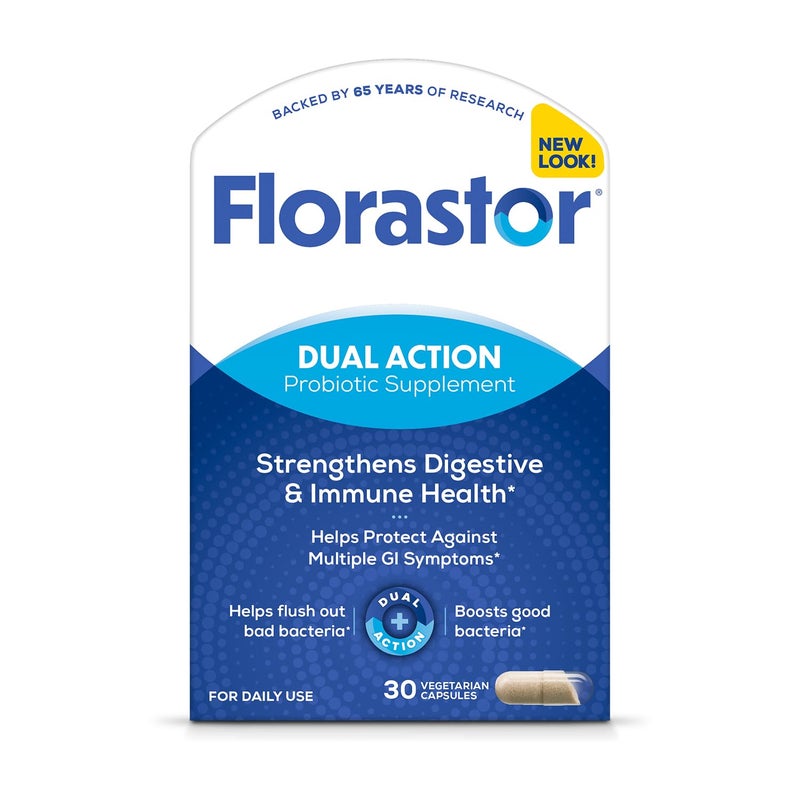 Florastor Probiotics for Digestive and Immune Health 30 Capsules Probiotics for Women Men Helps Flush Out Bad Bacteria Boosts The Good with Our Unique Strain Saccharomyces Boulardii