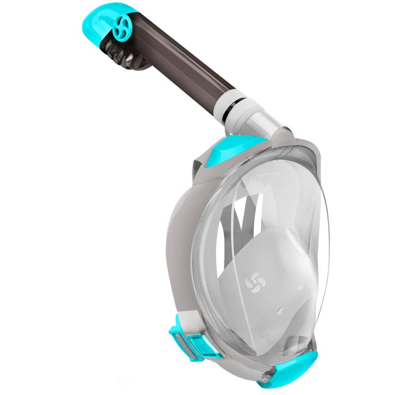 Greatever G2 Full Face Snorkel Mask with Latest Dry Top System,Foldable 180 Degree Panoramic View Snorkeling Mask with Camera Mount,Safe Breathing,Anti-Leak&Anti-Fog - Image 1