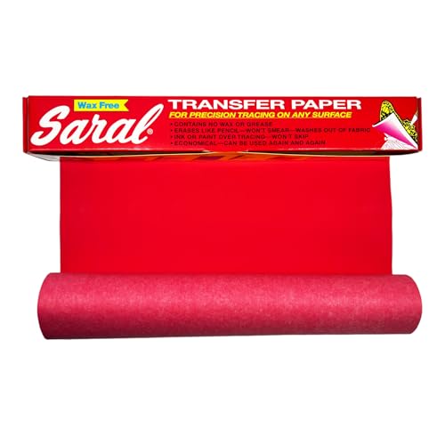 RED SARAL WaxFree Transfer Tracing Paper for Precision Tracing on Any Surface12 inches x 12 Foot roll