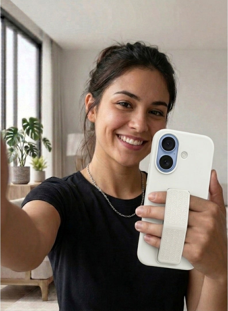 iPhone 17 Silicone Case with Design Grip Strap & Kickstand Soft Cover For iPhone 17 Vertical & Horizontal Stand Full Camera Protection Case For iPhone 17 6.3-inch - Image 5