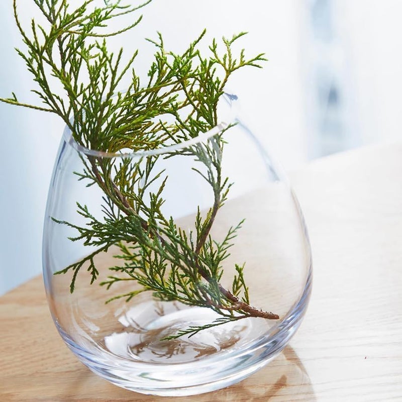 LSA Clear Glass Vase H17cm Teardrop Elegant Home Decor Vase, Made in Poland - Image 4