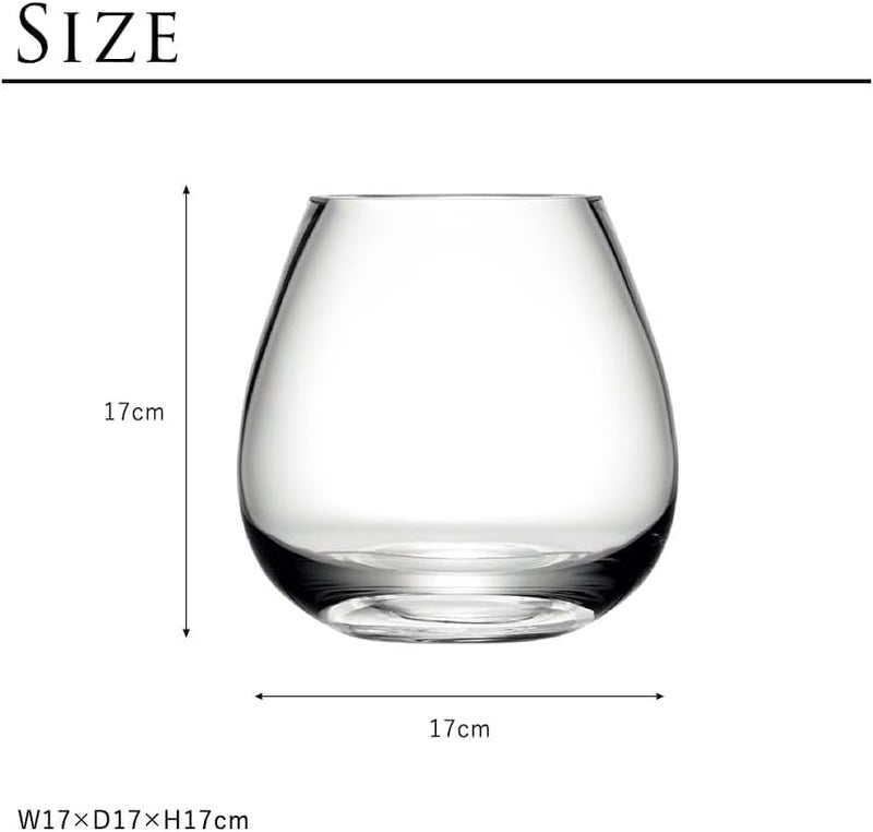 LSA Clear Glass Vase H17cm Teardrop Elegant Home Decor Vase, Made in Poland - Image 2