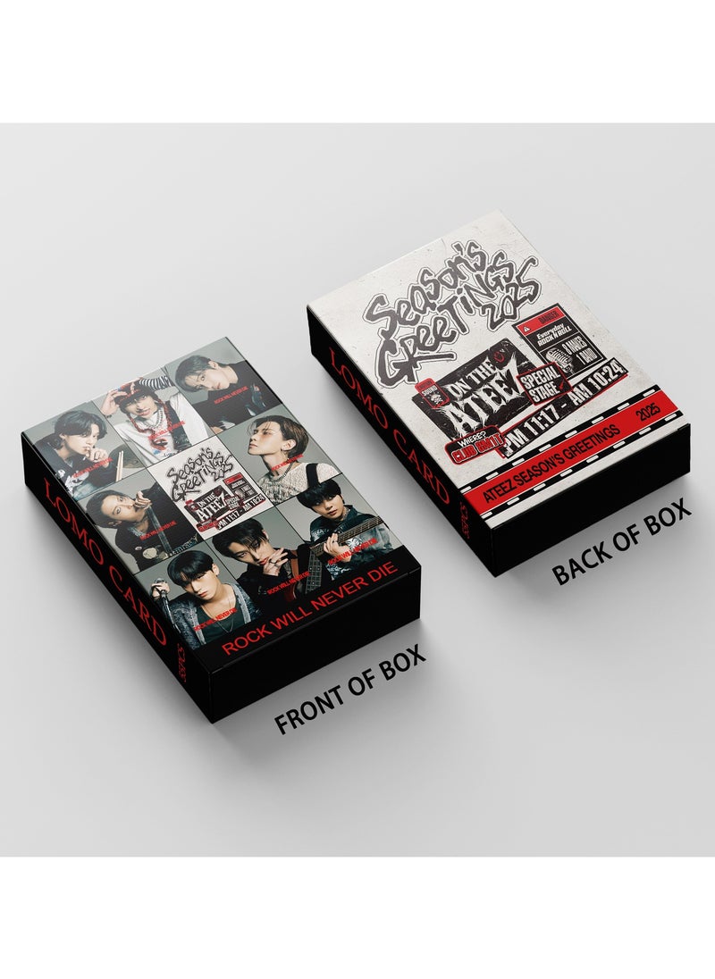EHOME 55Pcs ATEEZ Photo Card 2025 Season's Greetings Lomo Card  - Image 4