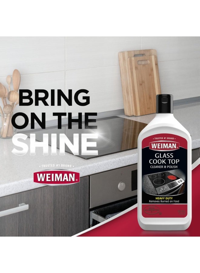 Weiman Non-Abrasive, No Scratch Induction Glass Ceramic Stove Cooktop Heavy Duty Cleaner and Polish - Image 3