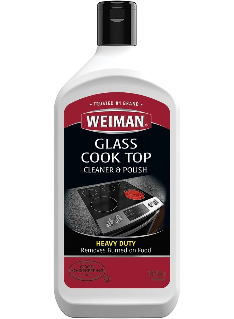 Weiman Non-Abrasive, No Scratch Induction Glass Ceramic Stove Cooktop Heavy Duty Cleaner and Polish - Image 1