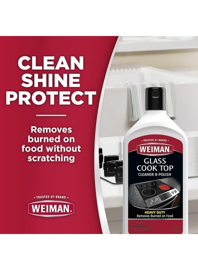 Weiman Non-Abrasive, No Scratch Induction Glass Ceramic Stove Cooktop Heavy Duty Cleaner and Polish - Image 5