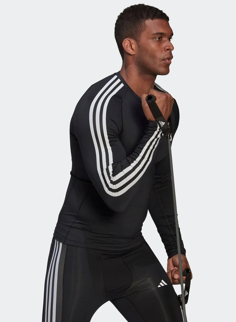 Adidas 3 Stripes Techfit T-shirt