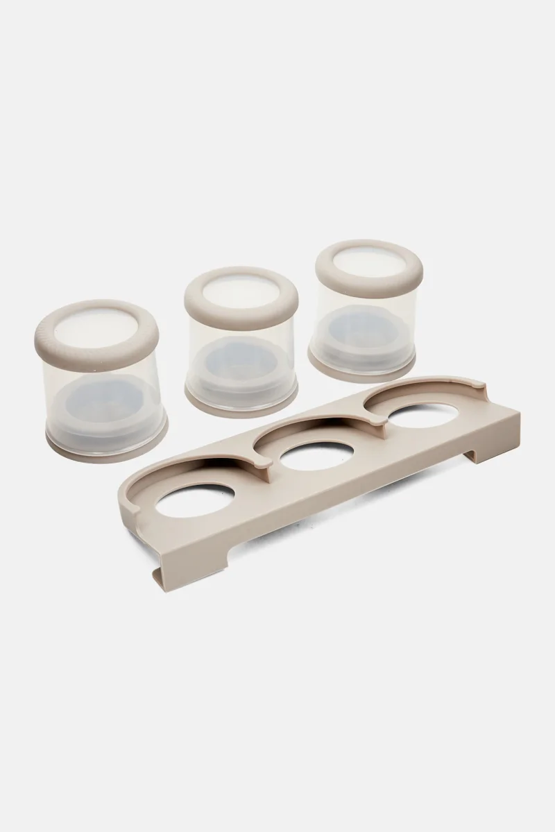 Muy Mucho 3 Pack Dispensers 180 ml, Grey