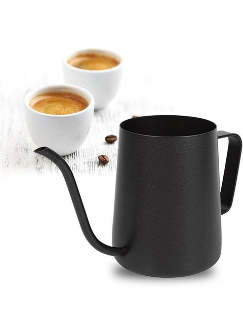 Long Narrow Spout Stainless Pour Coffee Pot Gooseneck Kettle Black 250ML Coffee Maker for Office Home Brewing Drip Coffee And Tea Pot Camping and Traveling