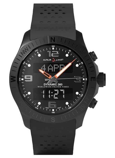 Al Fajr Dynamic 360 Analog+Digital Rubber Strap Watch - WH-24 - 44mm