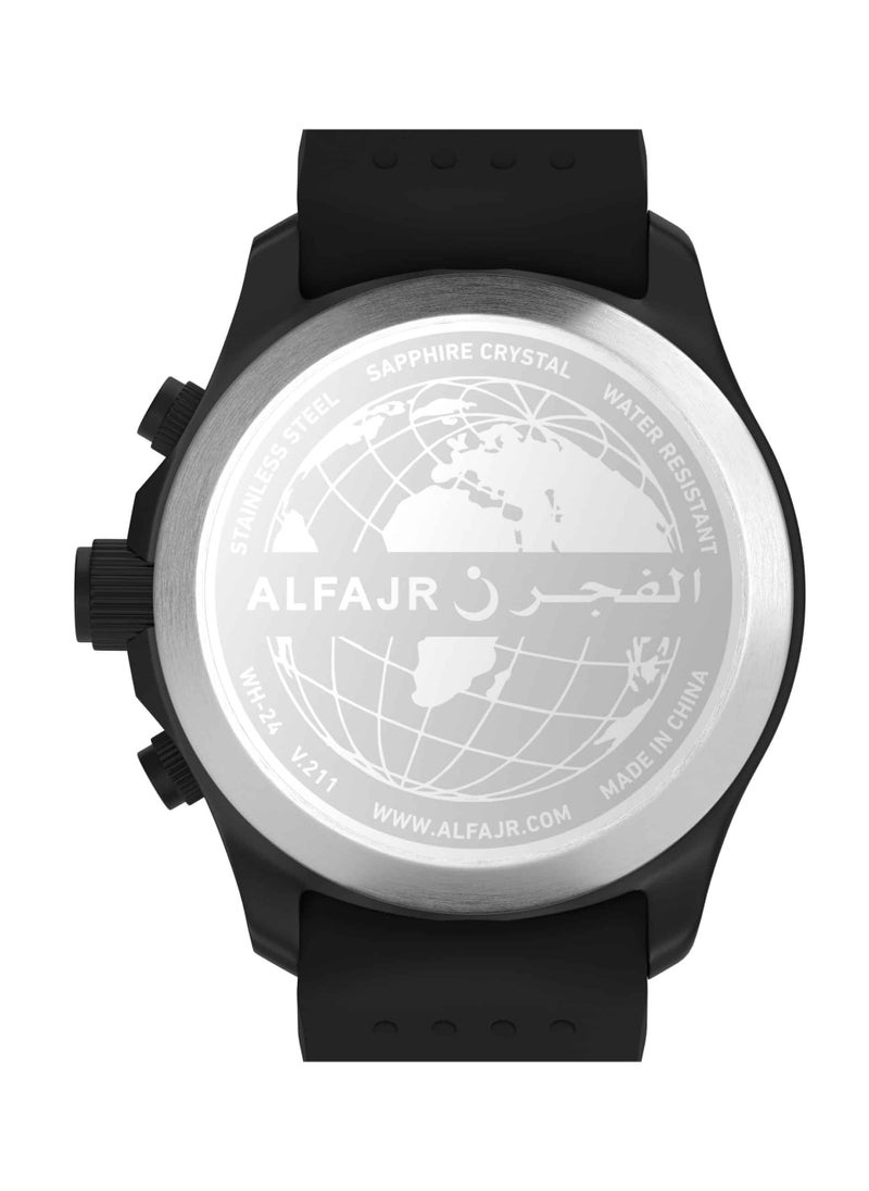 Al Fajr Dynamic 360 Analog+Digital Rubber Strap Watch - WH-24 - 44mm