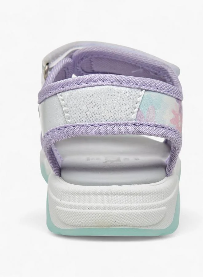 Disney PURPLE Girls Elsa Print Strap Sandals for Women | Best Price UAE