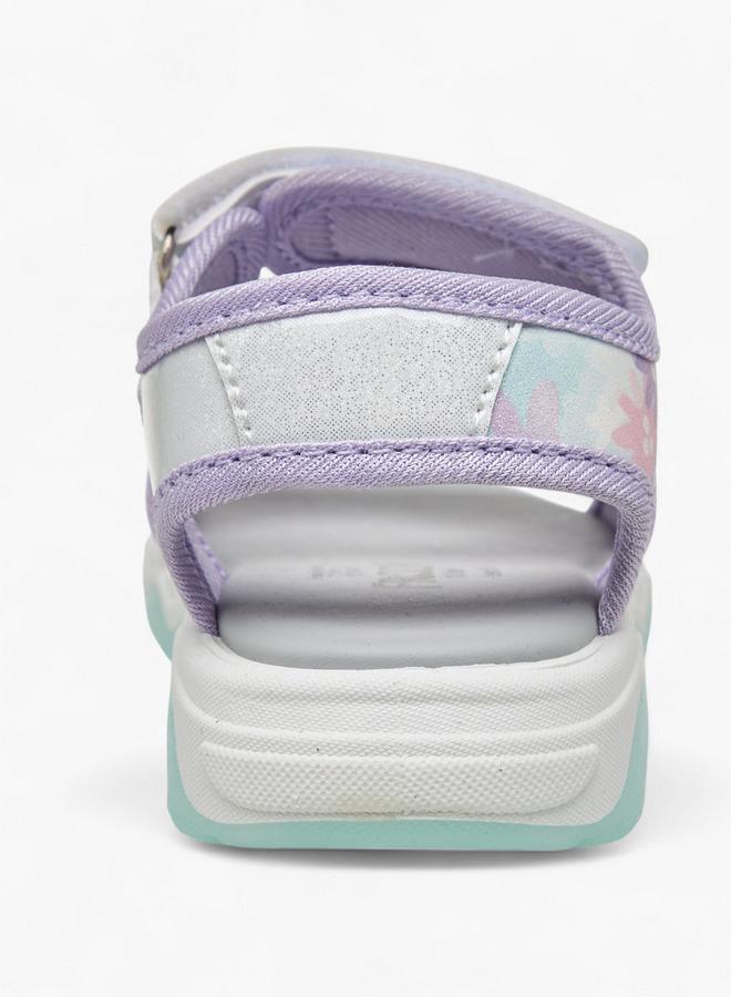 Disney Girls Elsa Print Strap Sandals - Image 4