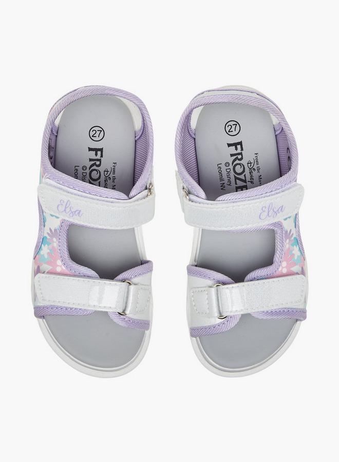 Disney Girls Elsa Print Strap Sandals - Image 2