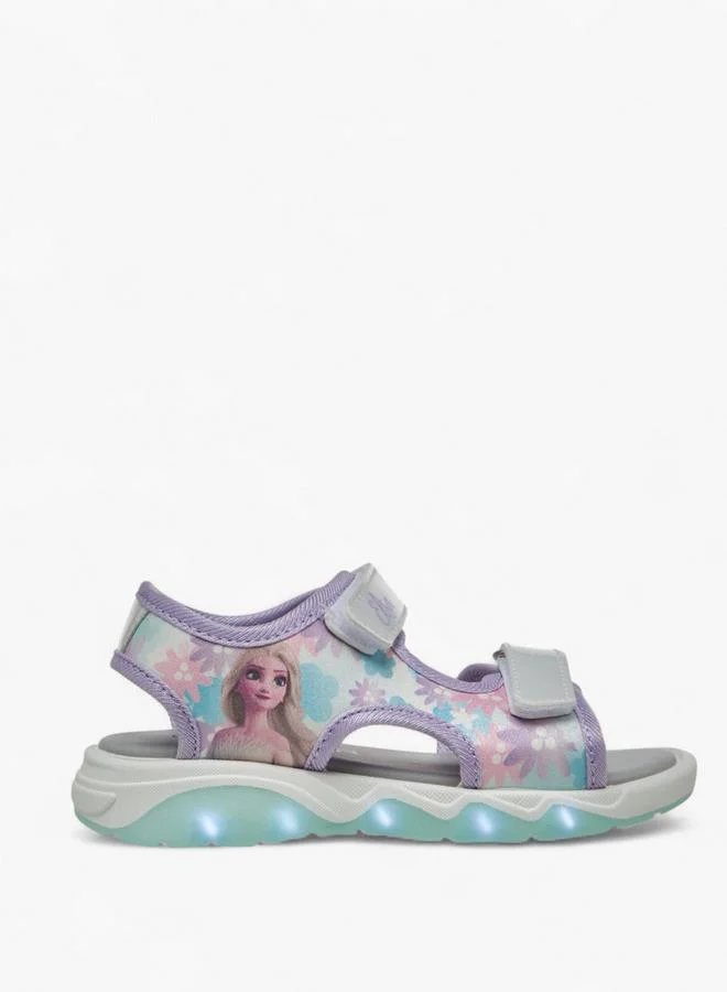 Disney PURPLE Girls Elsa Print Strap Sandals for Women | Best Price UAE