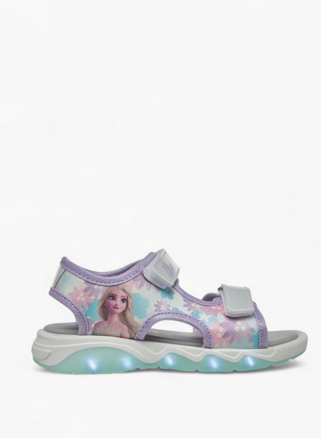 Disney Girls Elsa Print Strap Sandals - Image 5