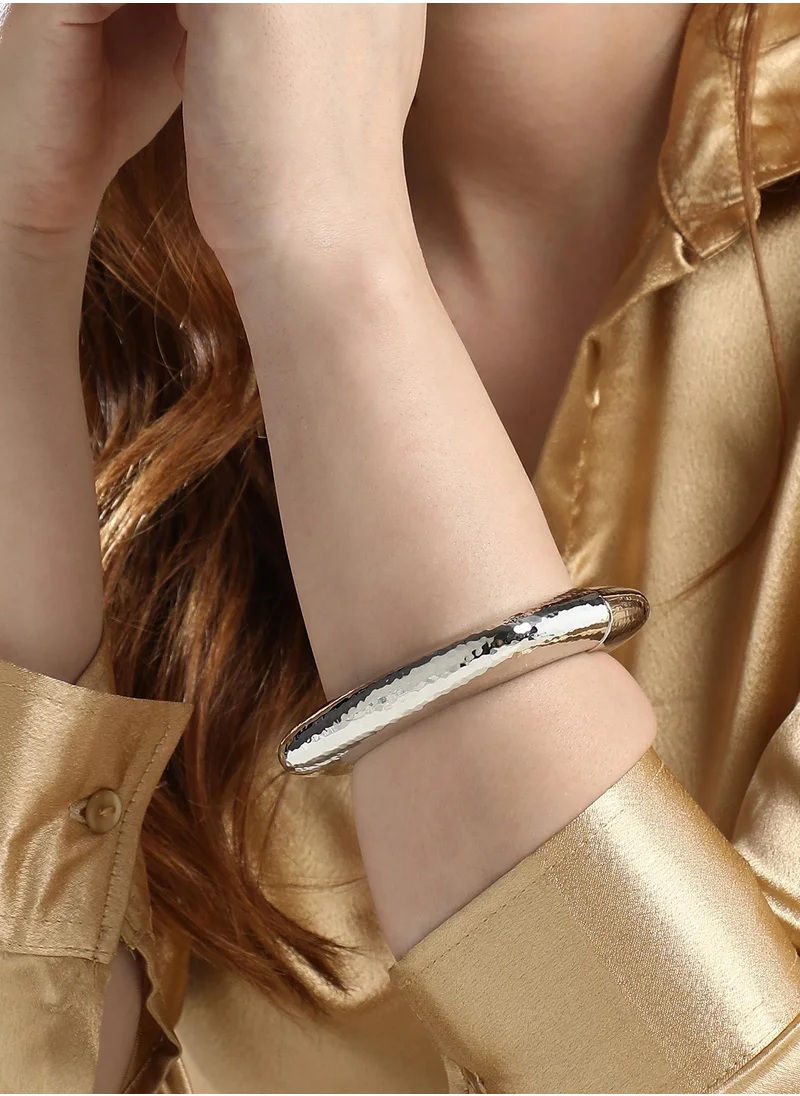 SOHI Women's The Dented-Quad Bangle Bracelet